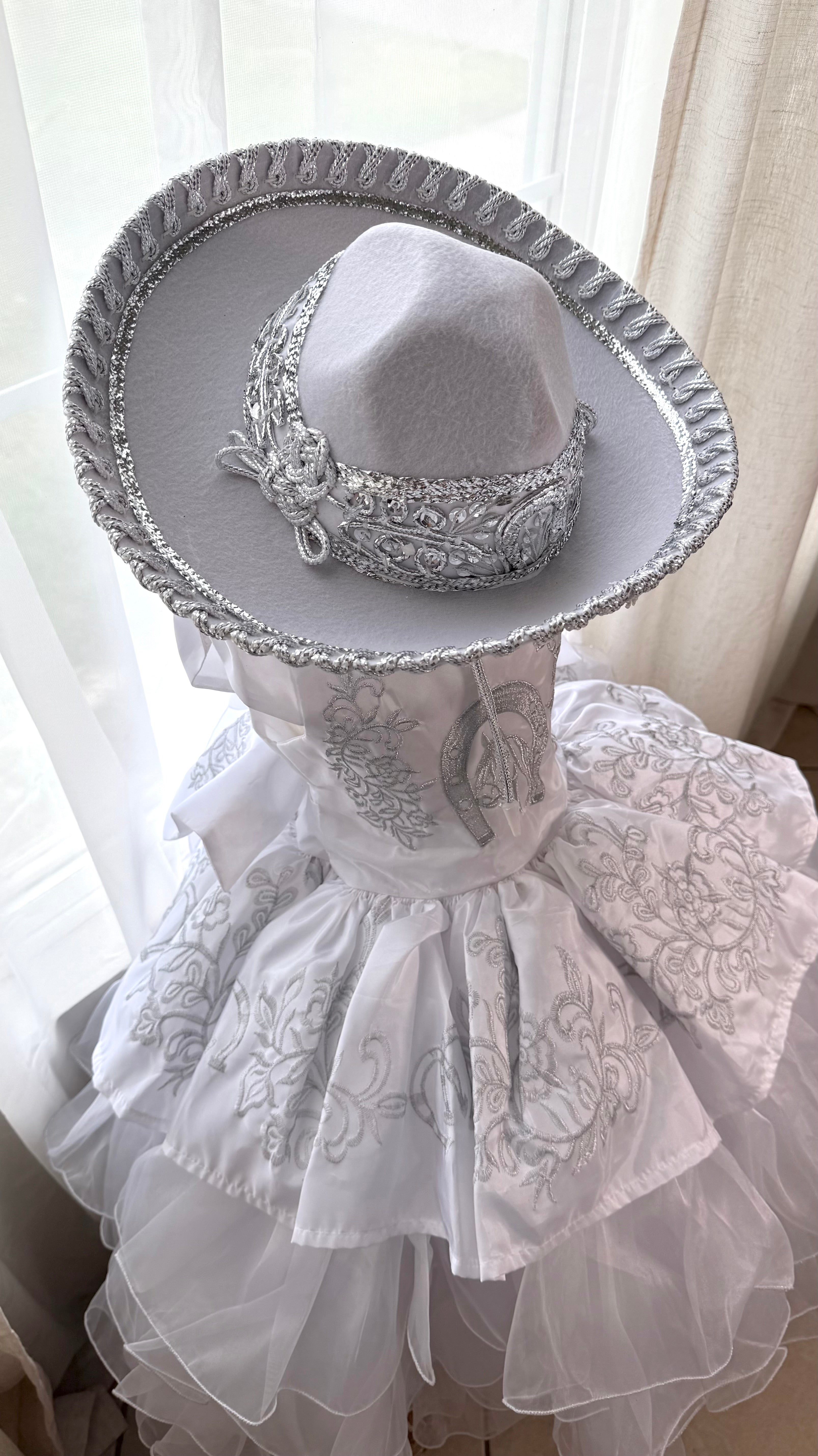 Charra blanco y plata